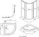 Triton Душевой уголок Альфа-Блэк 100x100 с поддоном – фотография-4