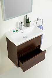 BelBagno Тумба с раковиной Neon 60 с 2 ящиками подвесная Rovere Scuro – фотография-11