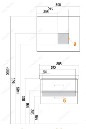 Акватон Мебель для ванной "Америна 80" черная – фотография-2