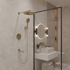 Oliveeka Душевой комплект Y OL-939017-BG золотой матовый – фотография-2