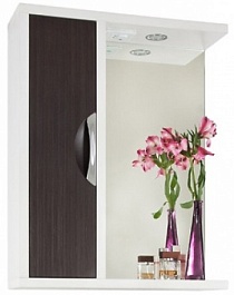 Водолей Зеркальный шкаф "Габи 60" L венге/белый – фотография-1