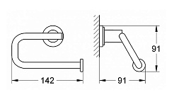 Grohe Держатель туалетной бумаги Atrio 40313000 – фотография-3