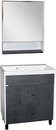 Mixline Мебель для ванной Сура 60 белая/графит – фотография-1