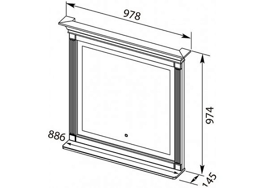 Aquanet Зеркало Селена 105 белый/патина серебро – фотография-4