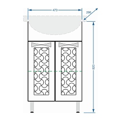 Stella Polare Тумба с раковиной Ванда 50 – фотография-2
