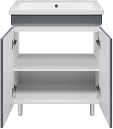 Misty Тумба под раковину Майна 70 графит/белая – фотография-3