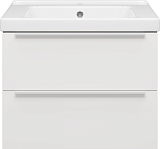 Misty Тумба с раковиной Карат 65 подвесная белая/дуб галифакс олово