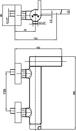 E.C.A. Смеситель для ванны Icon 102102478 хром – фотография-2
