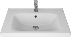 Misty Тумба с раковиной Карат 65 подвесная белая/дуб галифакс олово – фотография-7