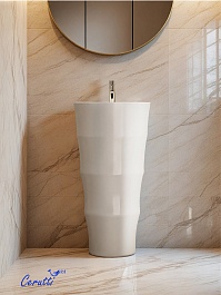 Ceruttispa Раковина напольная Marco 42 CT7833 белая – фотография-2