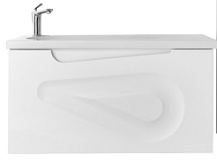 Водолей Мебель для ванной "Арнелла Капля 100" белая, ящик – фотография-2