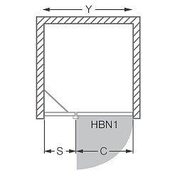 Roltechnik Душевая дверь в нишу HBN1/900 распашная – фотография-4