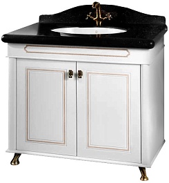 Водолей Тумба с раковиной "Анжелика 90" F-2 черная – фотография-1