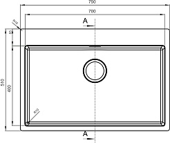 Florentina Мойка кухонная Логика-НМ 750 сатин – фотография-4