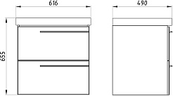 ASB-Mebel Тумба под раковину Тида 60 подвесная белая – фотография-5
