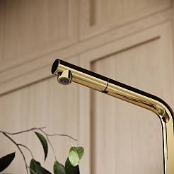 Sancos Смеситель для кухни Spin полированное золото SC4015ZG PVD покрытие – фотография-2