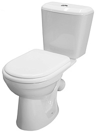 Керамин Унитаз-компакт Сити с мягким сиденьем, двойной спуск – фотография-1