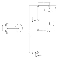 Webert Душевая система Elio EL980507015 хром, душ металл – фотография-2