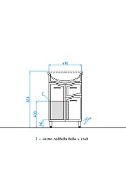 Style Line Мебель для ванной Волна №11 55 лилия – фотография-6