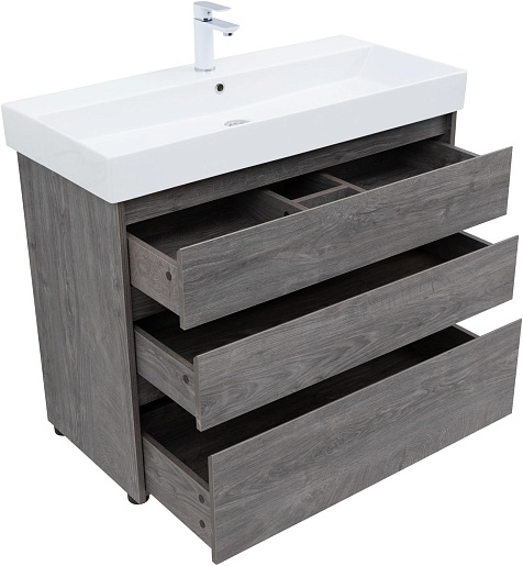 Aquanet Мебель для ванной Nova Lite 100 дуб рошелье – картинка-7