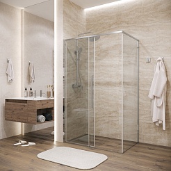 Grossman Боковая стенка Galaxy 70x195 профиль хром стекло прозрачное – фотография-10