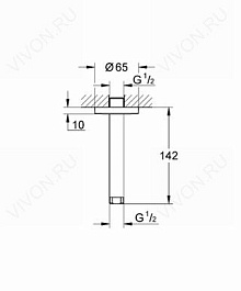 Grohe Кронштейн для верхнего душа "Rainshower 28724000" – фотография-2