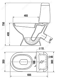 Керамин Унитаз-компакт "Стиль" 421411 салатовый – фотография-2