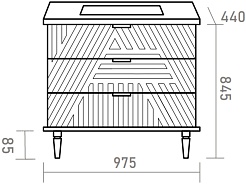 Brevita Тумба под раковину Etna 100 белая – фотография-5