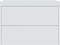 Vivon Тумба с раковиной Kristi 80 подвесная белая матовая рифленая – фотография-9