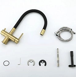 Gappo Смеситель для кухни G4398-33 золотой сатин – фотография-2