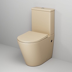 Grossman Унитаз компакт Color GR-4480BEMS бежевый матовый – фотография-5