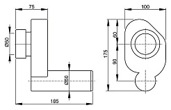 Alcaplast Сифон для писсуара A45B горизонтальный – фотография-2