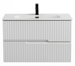 Cezares Тумба с раковиной Duet-N 80 подвесная bianco opaco CZR-8095-80 – фотография-1