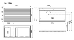 Sancos Тумба с раковиной Folk 100 L ergraut soft раковина Grace 101 L CN7014 – фотография-5