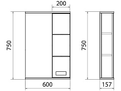Merkana Зеркало-шкаф Руно 60 – фотография-2