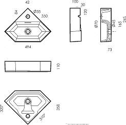 Mixline Мебель для ванной Корнер 67.5 L угловая белая/дуб – фотография-13