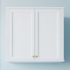 ValenHouse Шкаф подвесной Лиора 90 белый, фурнитура золото – фотография-1