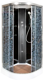 DTO Душевая кабина BМ1510 BLACK с гидромассажем – фотография-1