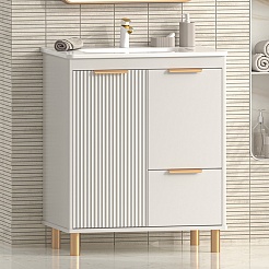 Brevita Мебель для ванной Risacca Crema 70 серая – фотография-3