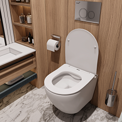 Ceruttispa Унитаз подвесной Ticino Aria MW CT8917 белый матовый – фотография-5