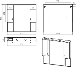 Misty Зеркальный шкаф Дива 105 белый – фотография-2