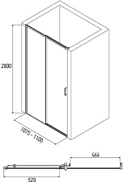 Alex Baitler Душевая дверь в нишу AB64B110 – фотография-3