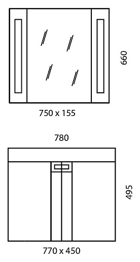  Мебель для ванной Point 80 белая – картинка-3