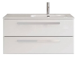 BelBagno Мебель для ванной Eco Cer-N 100 R bianco lucido ручки сатин – фотография-3