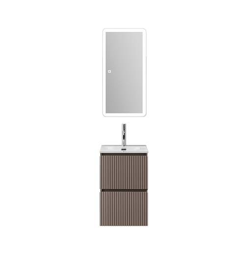 BelBagno Тумба с раковиной Uno mini 40 подвесная Бежевый матовый с раковиной BB-8099-3-40 – фотография-10