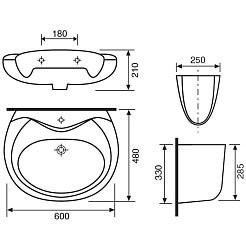 Керамин Умывальник "Идеал 60" – фотография-2