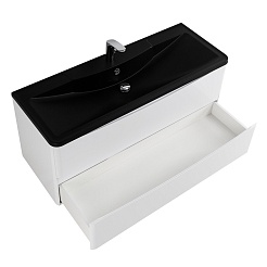 BelBagno Тумба с раковиной Acqua 120 подвесная Bianco Lucido с раковиной BB1200/455-LV-ART-ALR-NERO – фотография-3