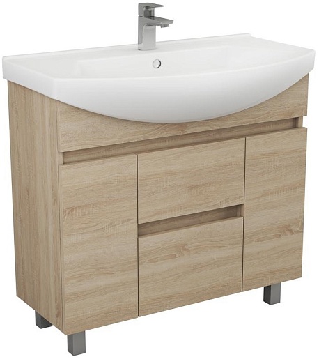 Alvaro Banos Тумба с раковиной Toledo 90, дуб сонома – фото-1