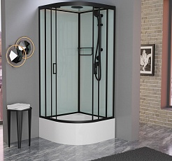 Frank Душевая кабина F400/2 black с крышей – фотография-2