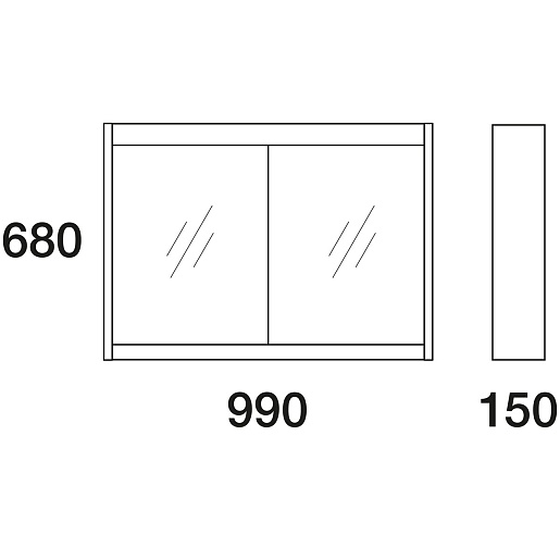  Зеркальный шкаф Constante 100 – фотография-4